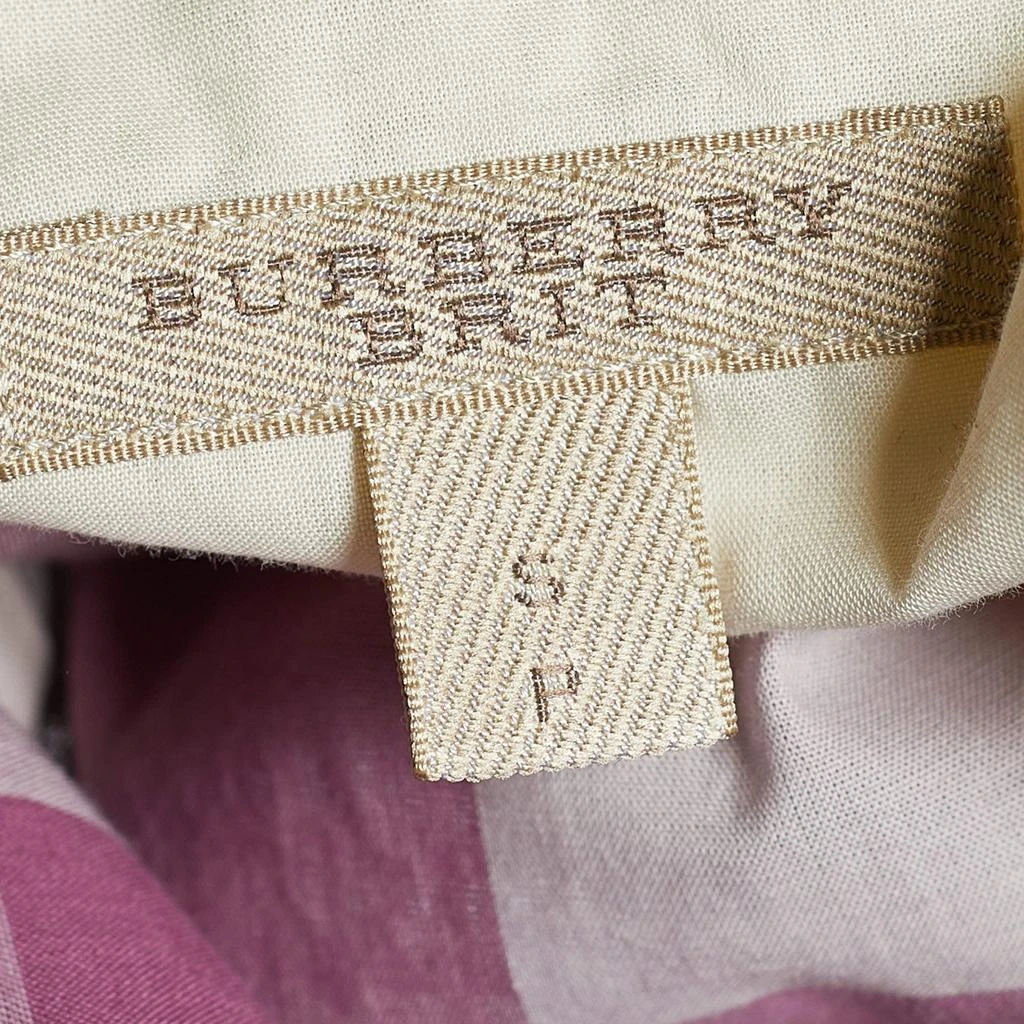 商品[二手商品] Burberry|Burberry Brit Mauve Exploded Check Print Cotton Button Front Shirt S,价格¥1023,第4张图片详细描述