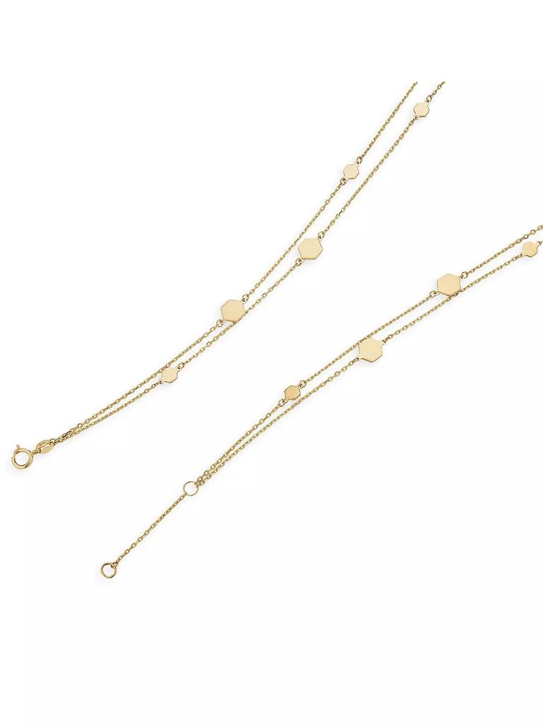 商品Oradina|14K Yellow Gold Honey Station Anklet,价格¥4709,第3张图片详细描述