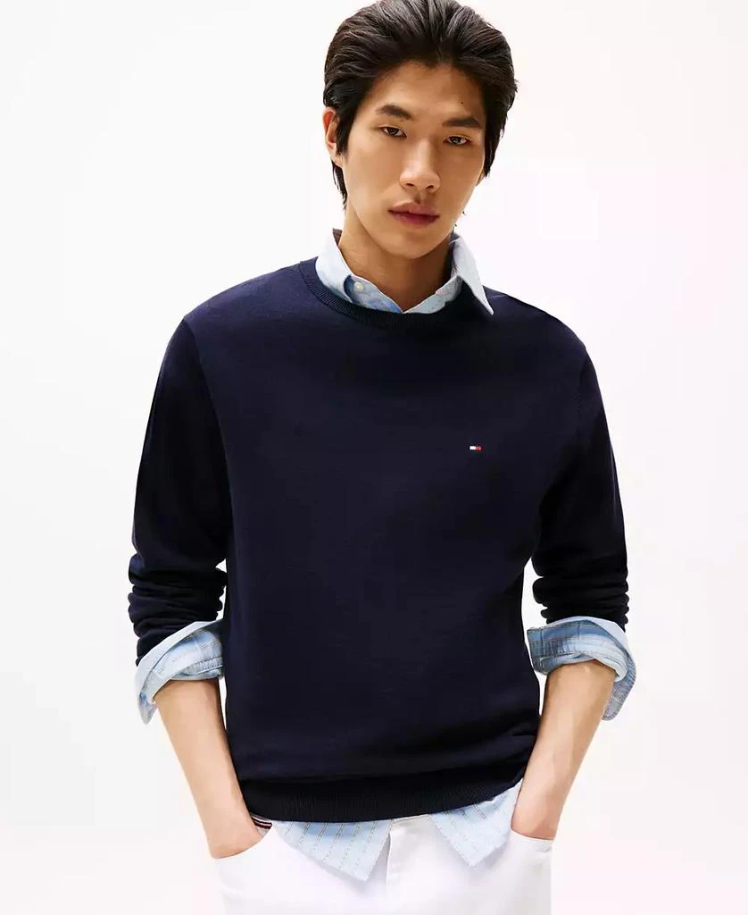 商品Tommy Hilfiger|纯棉圆领针织衫,价格¥410,第1张图片
