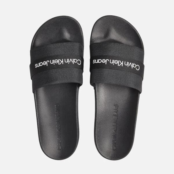 商品Calvin Klein|CALVIN KLEIN JEANS MEN'S FARGOS SLIDE SANDALS - BLACK,价格¥258,第1张图片详细描述