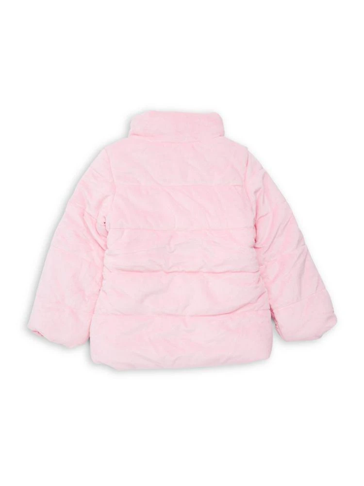 商品Calvin Klein|Little Girl's Velour Puffer Coat,价格¥266,第3张图片详细描述