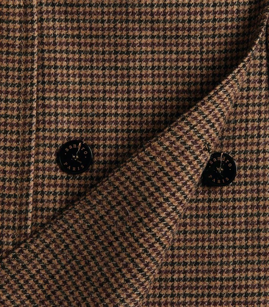 商品Sandro|Wool-Blend Double-Breasted Coat,价格¥2261,第5张图片详细描述