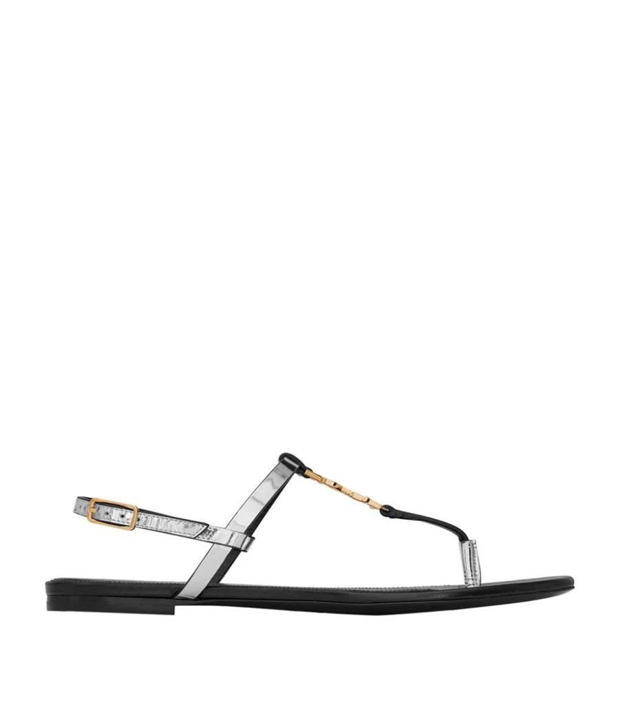 商品Yves Saint Laurent|Leather Cassandra Sandals,价格¥7798,第1张图片