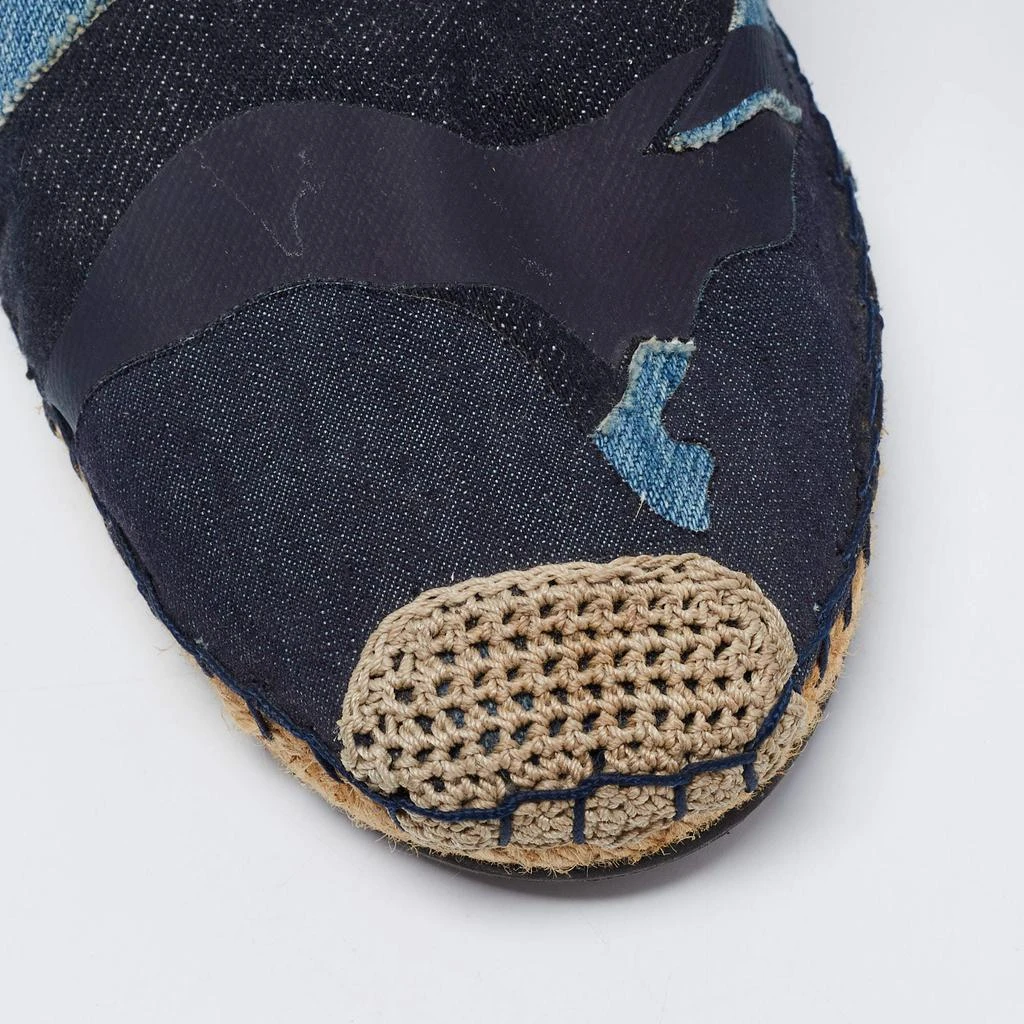 Valentino Blue Camouflage Canvas Espadrilles Flats Size 41 商品