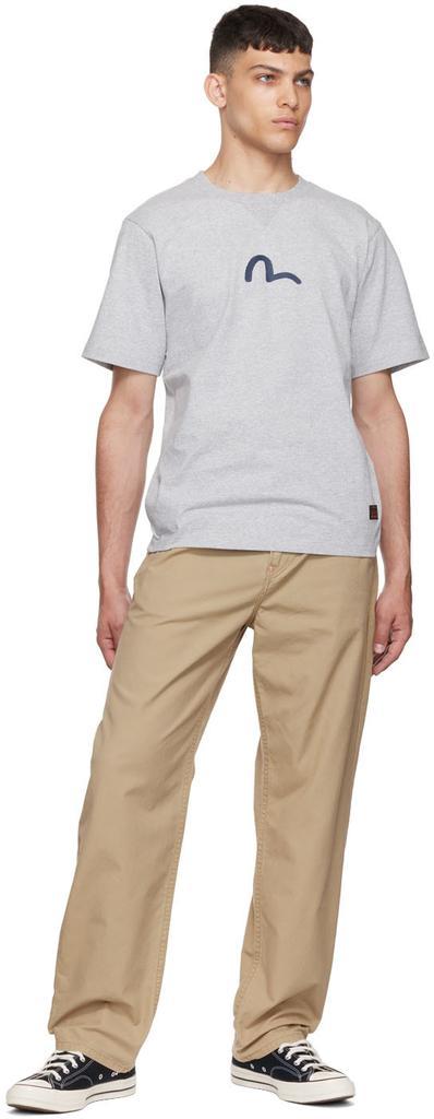 商品Evisu|Beige Cotton Trousers,价格¥1131,第6张图片详细描述