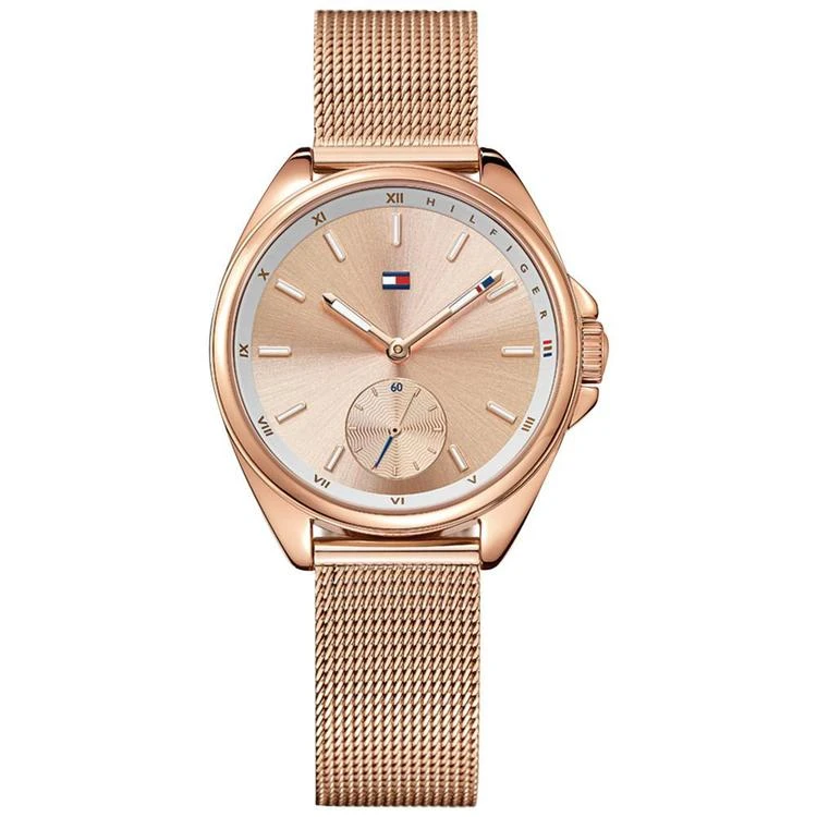 商品Tommy Hilfiger|Women's Casual Sport Rose Gold-Tone Mesh Bracelet 36mm 1781756,价格¥500,第1张图片