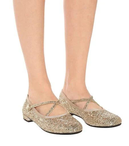 商品Miu Miu|Glitter ballet flats,价格¥5065,第4张图片详细描述