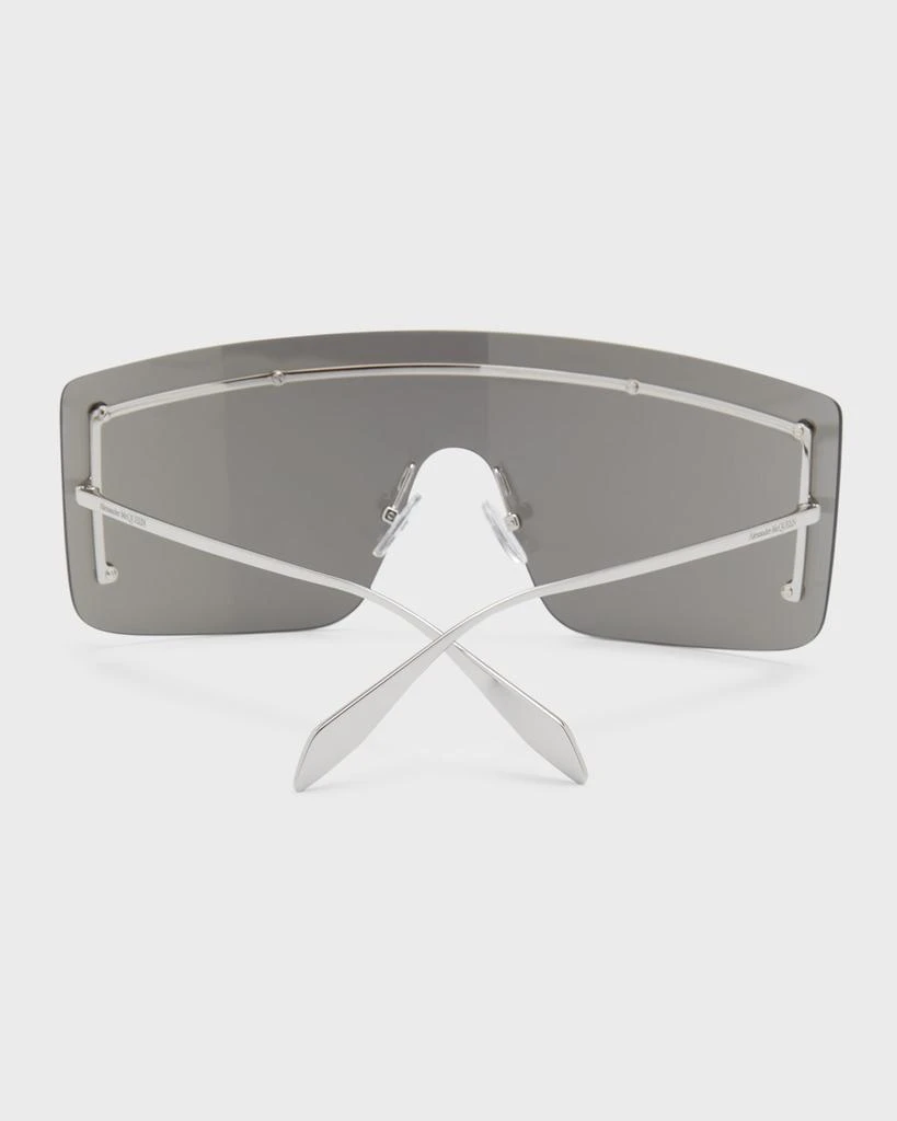 商品Alexander McQueen|Studded Zinc Alloy Shield Sunglasses,价格¥4523,第5张图片详细描述