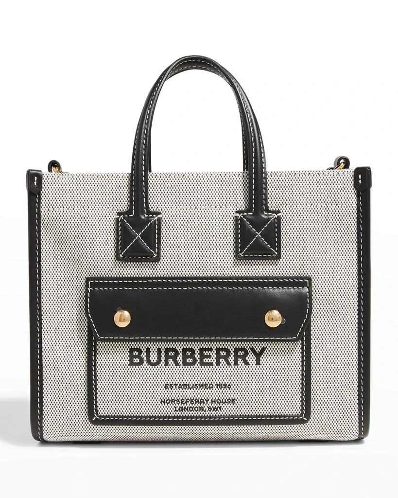 商品Burberry|Freya Canvas & Leather Tote Bag,价格¥7233,第1张图片