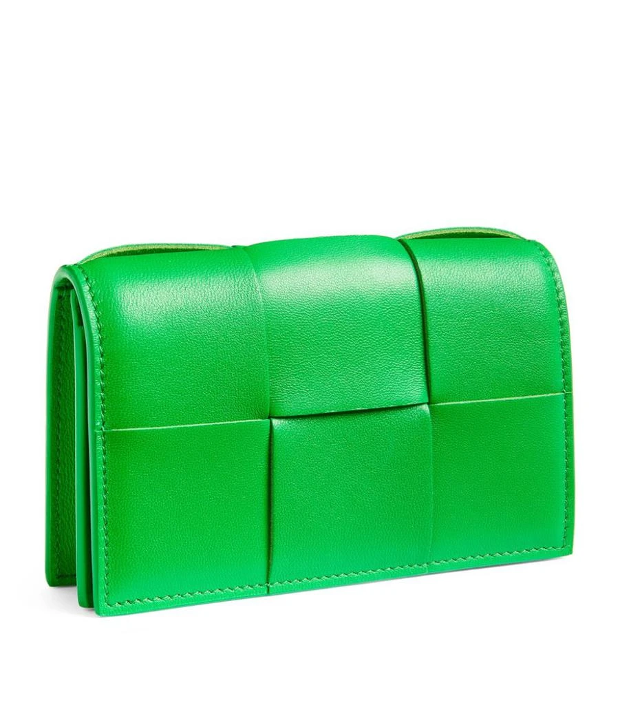 商品Bottega Veneta|Leather Intreccio Card Holder,价格¥3298,第3张图片详细描述