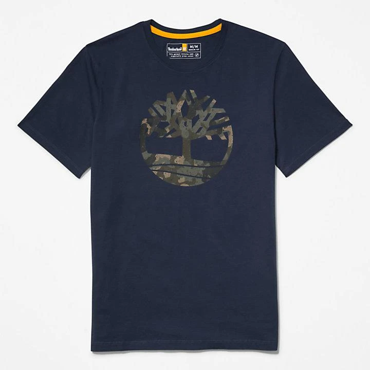 Camo-Logo T-Shirt for Men in Navy 商品