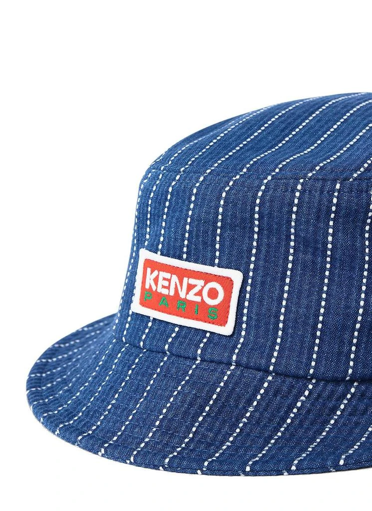 商品Kenzo|Kenzo Logo Patch Stripe Detailed Bucket Hat,价格¥714,第4张图片详细描述