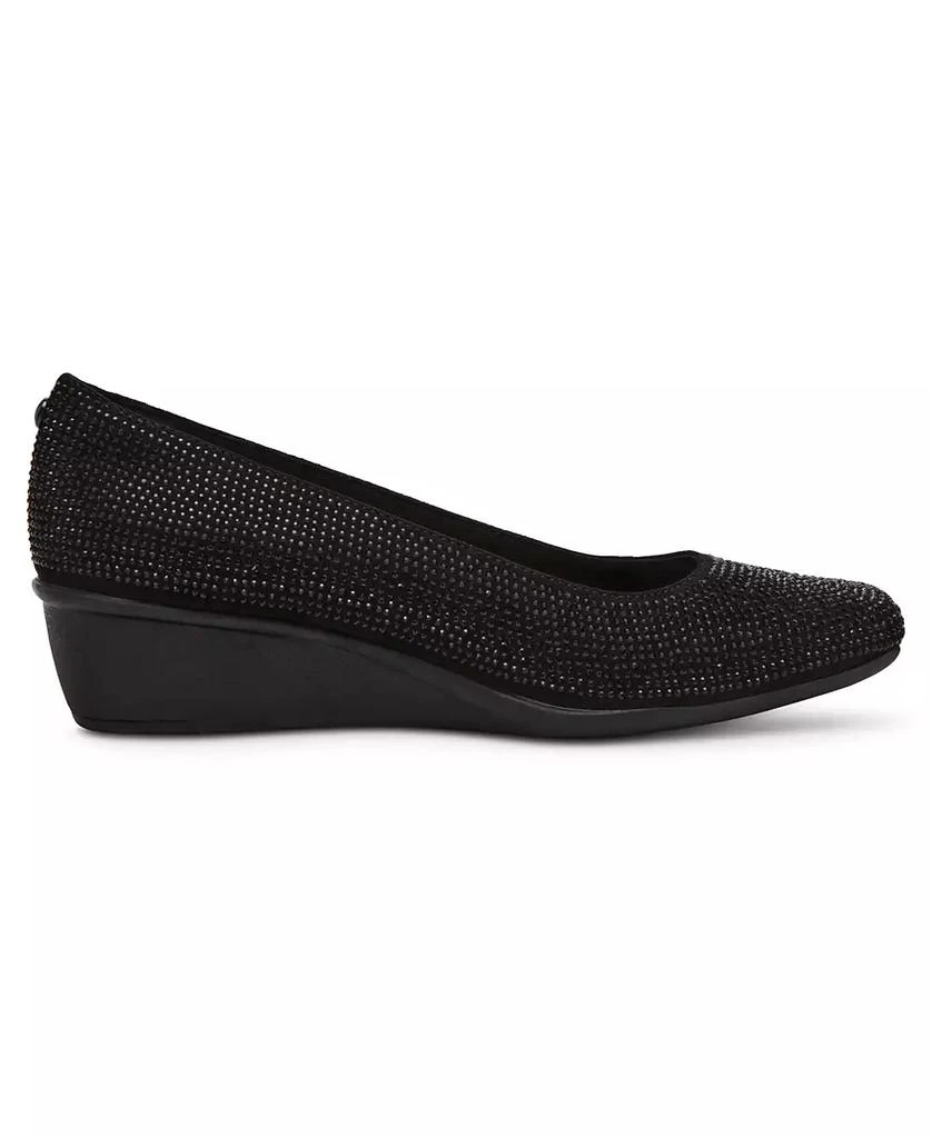 商品Anne Klein|Women's Wisher Embellished Wedge Pumps,价格¥416,第2张图片详细描述