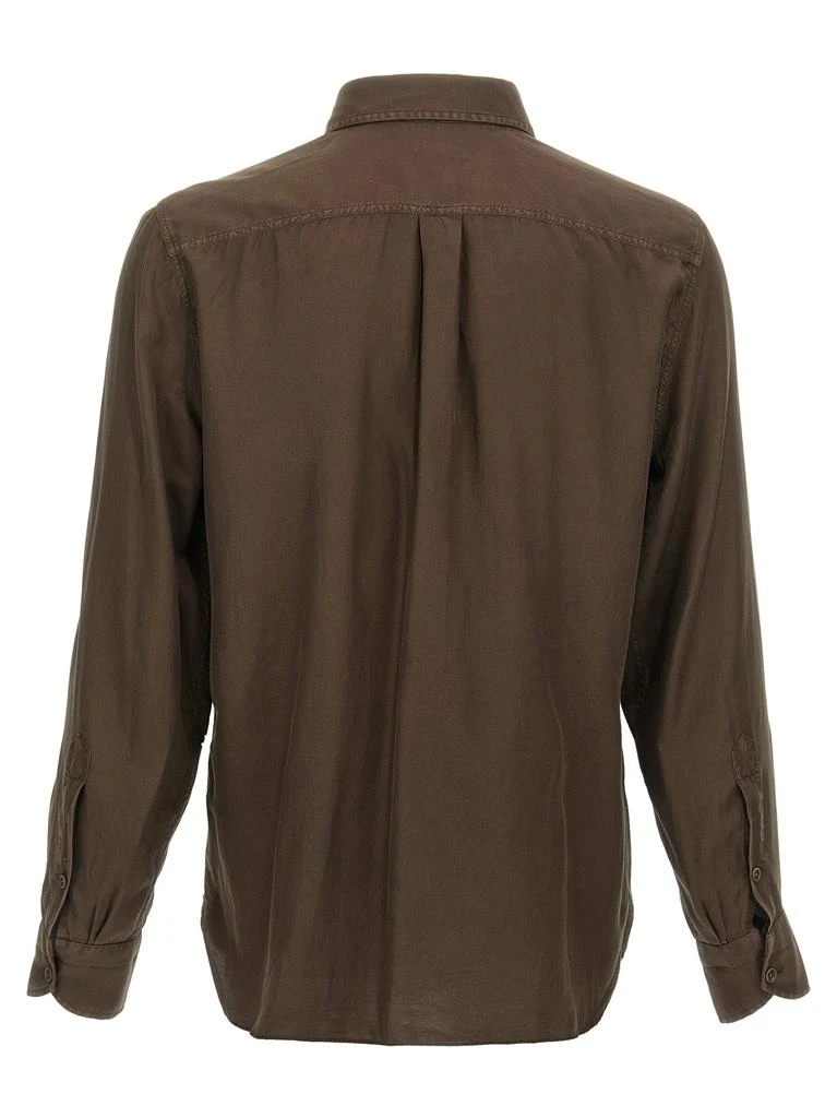 商品Tom Ford|Twill Shirt Shirt And Blouse Brown,价格¥3581,第2张图片详细描述