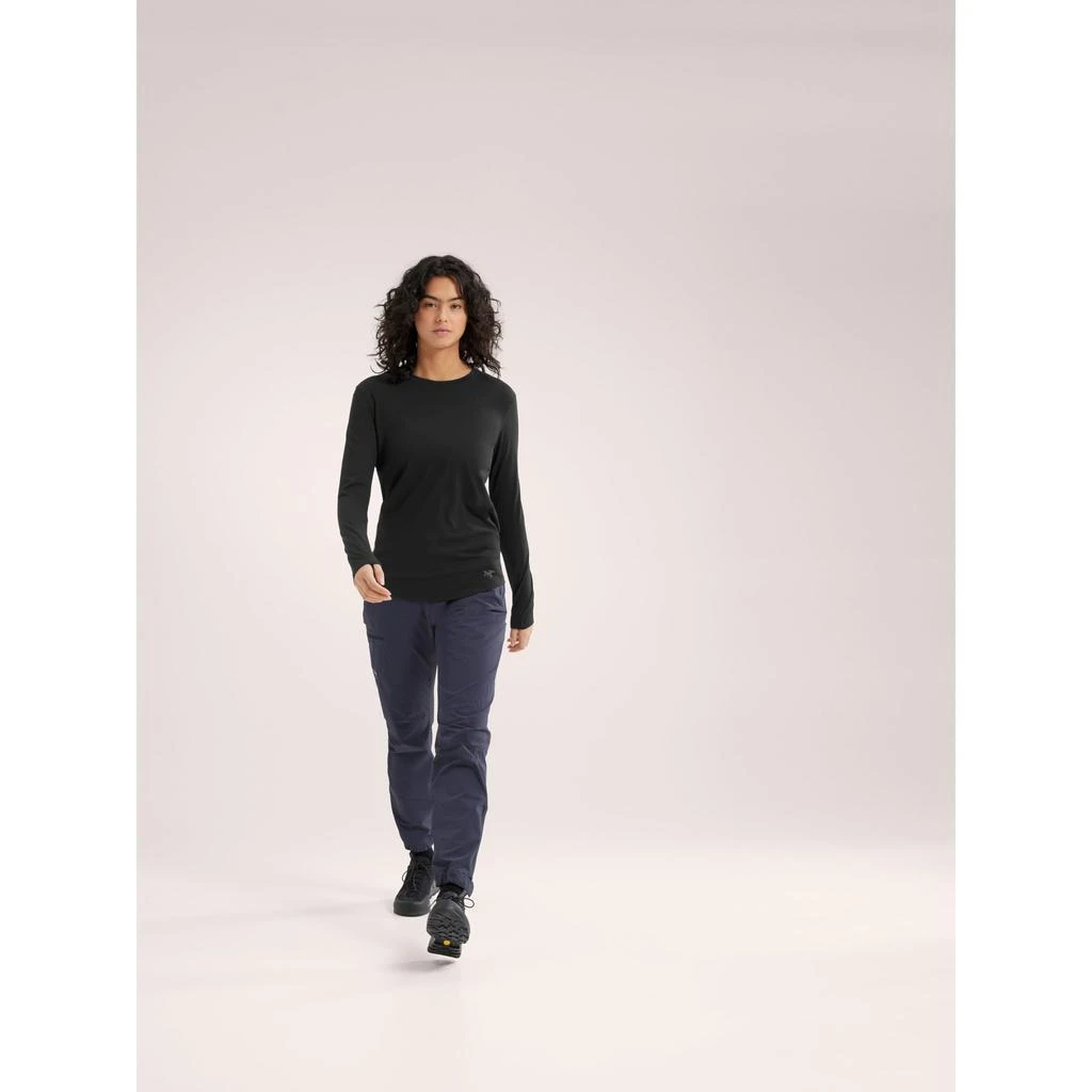 商品Arc'teryx|Arc'teryx Lana Merino Wool Crew Neck Shirt LS Women's | Versatile Top in a Performance Merino Blend | Black, Large,价格¥835,第4张图片详细描述
