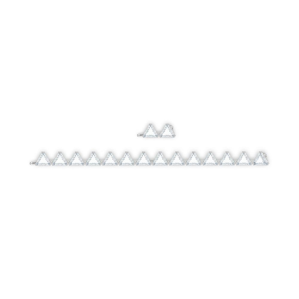 Silver-Tone Triangle-Crystal Flex Bracelet商品第2张图片规格展示