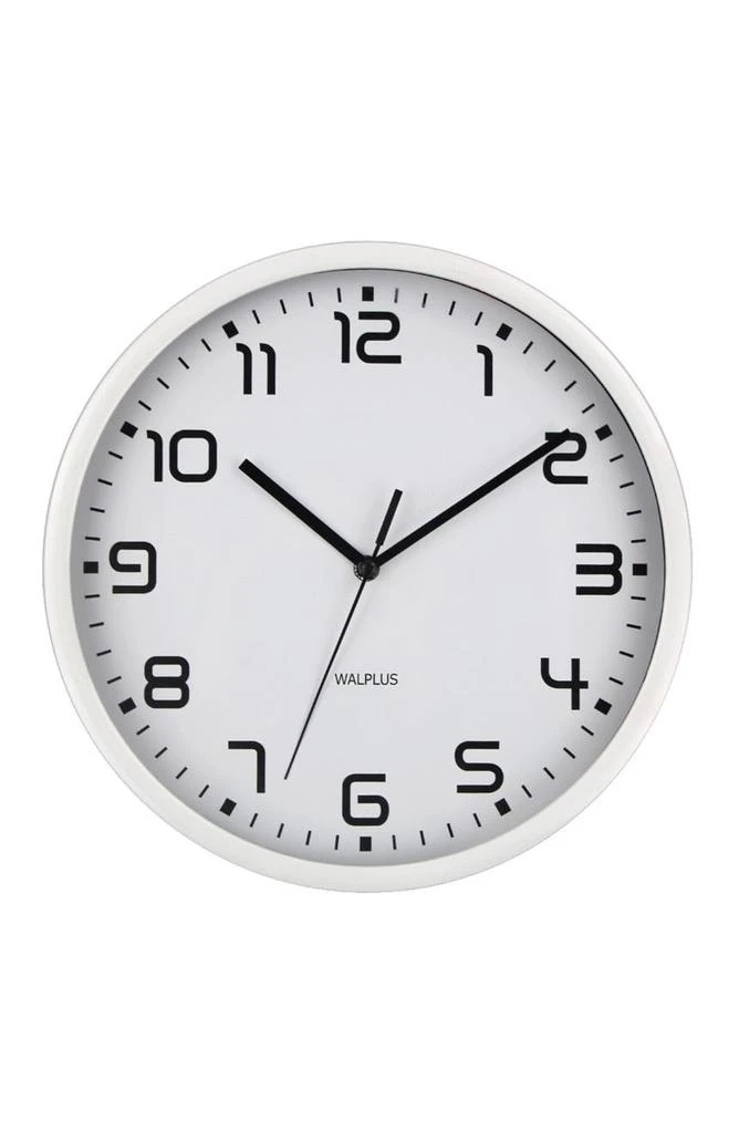 商品WALPLUS|White ChicTime White 25cm Wall Clock Silent Movement Home,价格¥223,第1张图片