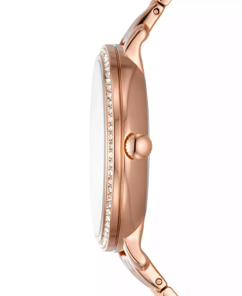商品Fossil|Women's Jacqueline Rose Gold-Tone Stainless Steel Bracelet Watch 36mm,价格¥977,第3张图片详细描述