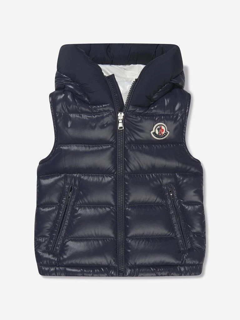 商品Moncler|Moncler Enfant Kids Down Padded Montreuil Gilet in Navy,价格¥2211,第1张图片