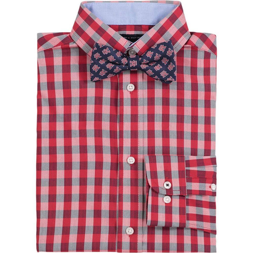 商品Tommy Hilfiger|Big Boys 2-Pc. Stretch Herringbone Shirt & Bow Tie Set,价格¥335,第6张图片详细描述