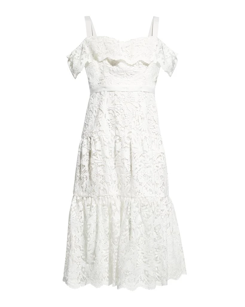 商品MARCHESA|Tiered Cold-Shoulder Lace Dress,价格¥1252,第2张图片详细描述