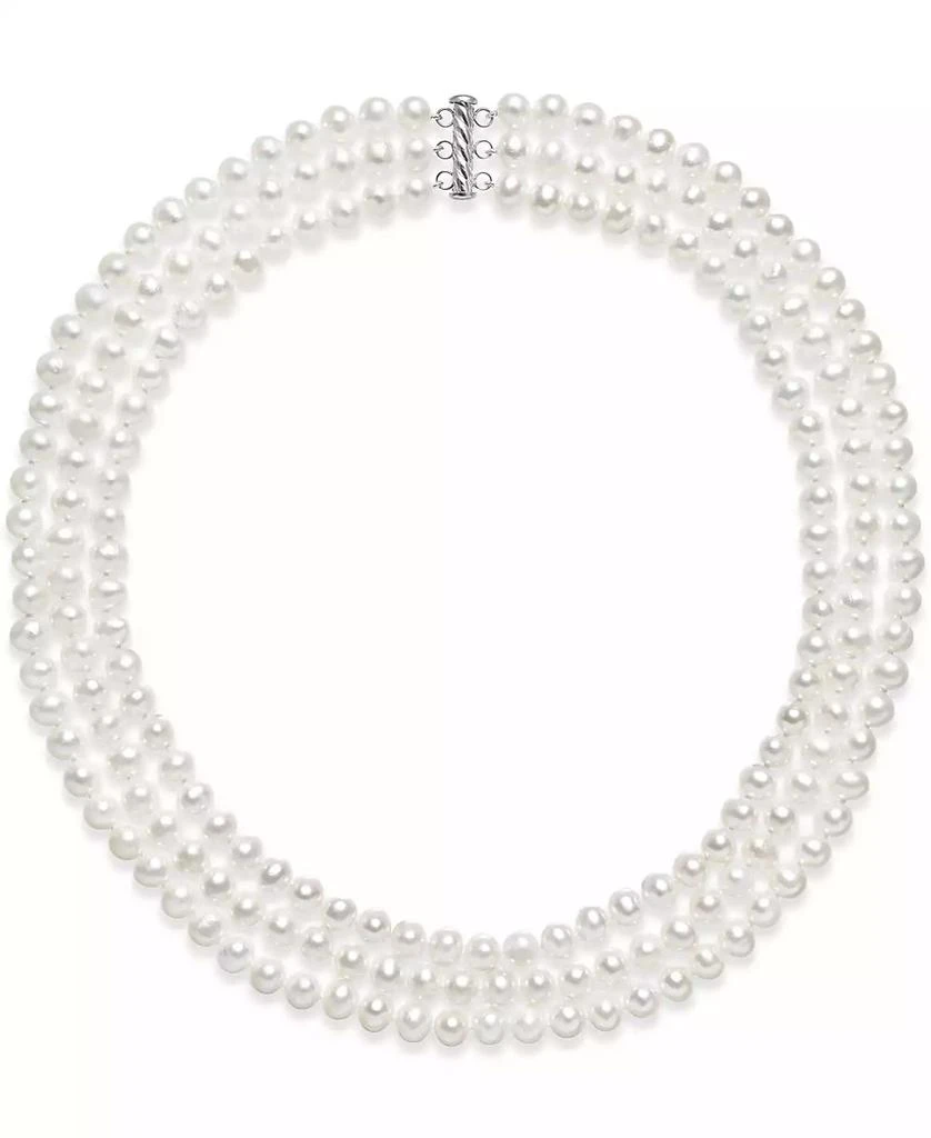 商品Belle de Mer|Cultured Freshwater Pearl Three Layer Necklace (7-8mm),价格¥716,第1张图片