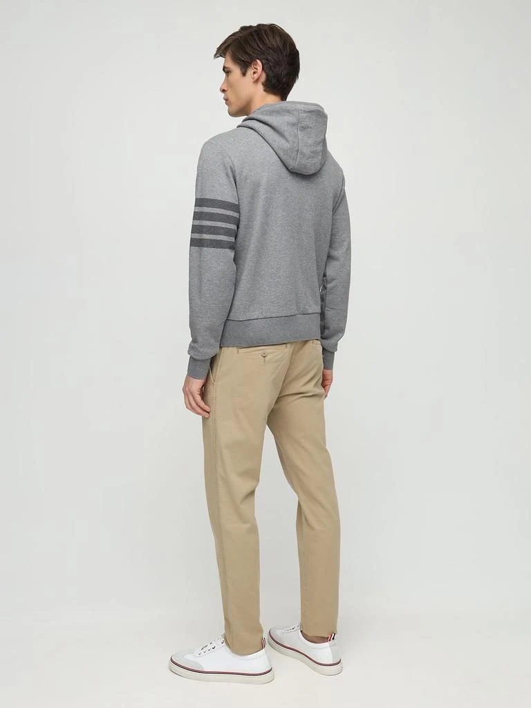 商品Thom Browne|Tonal 4 Bar Cotton Sweatshirt Hoodie,价格¥6815,第2张图片详细描述