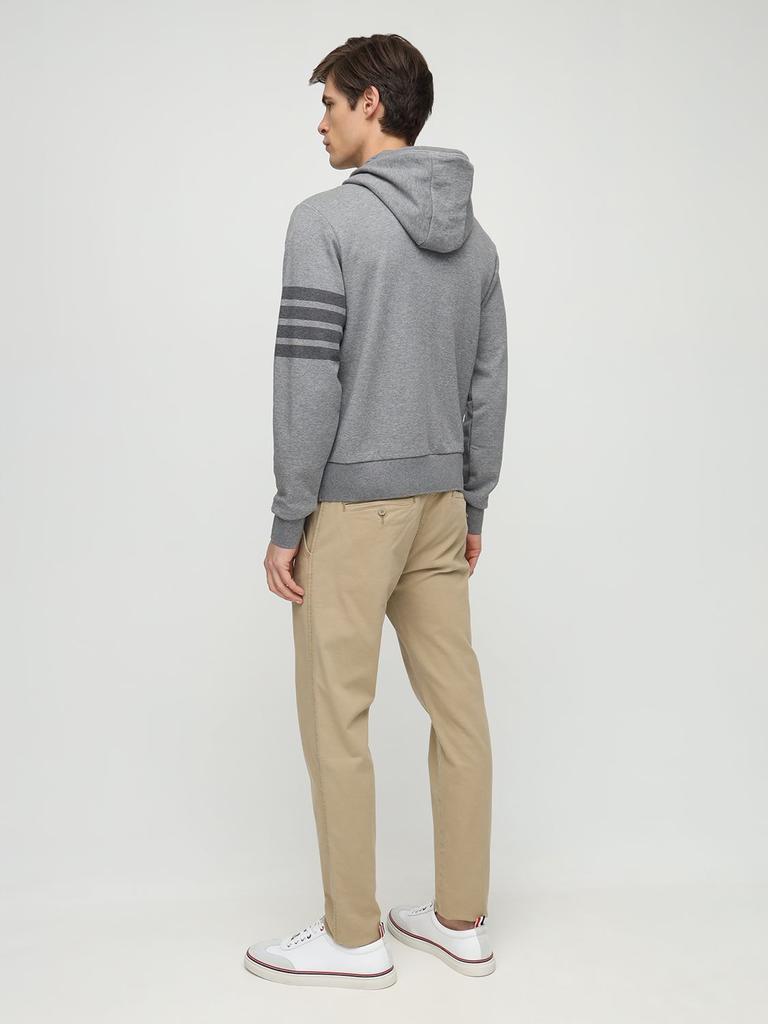 商品Thom Browne|Tonal 4 Bar Cotton Sweatshirt Hoodie,价格¥6625,第4张图片详细描述