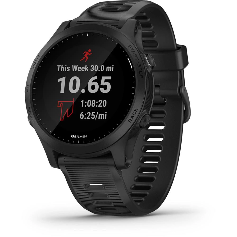 商品Garmin|Unisex Forerunner 945 Black Silicone Strap Smart Watch 47mm,价格¥5603,第1张图片