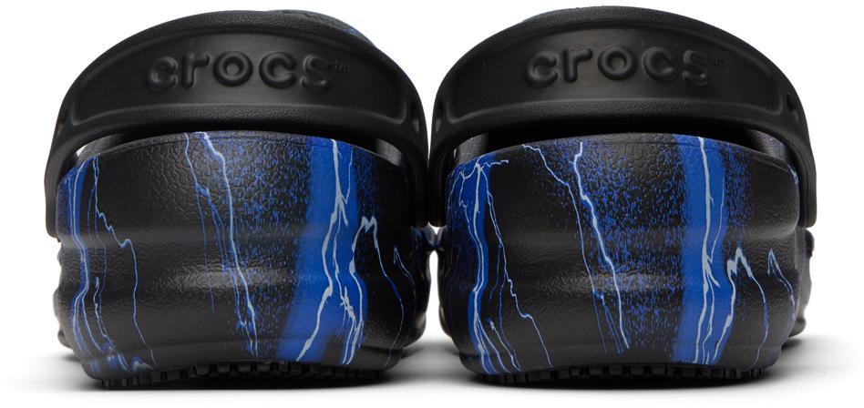 商品Crocs|Black & Blue Bistro Graphic Clogs,价格¥420,第4张图片详细描述