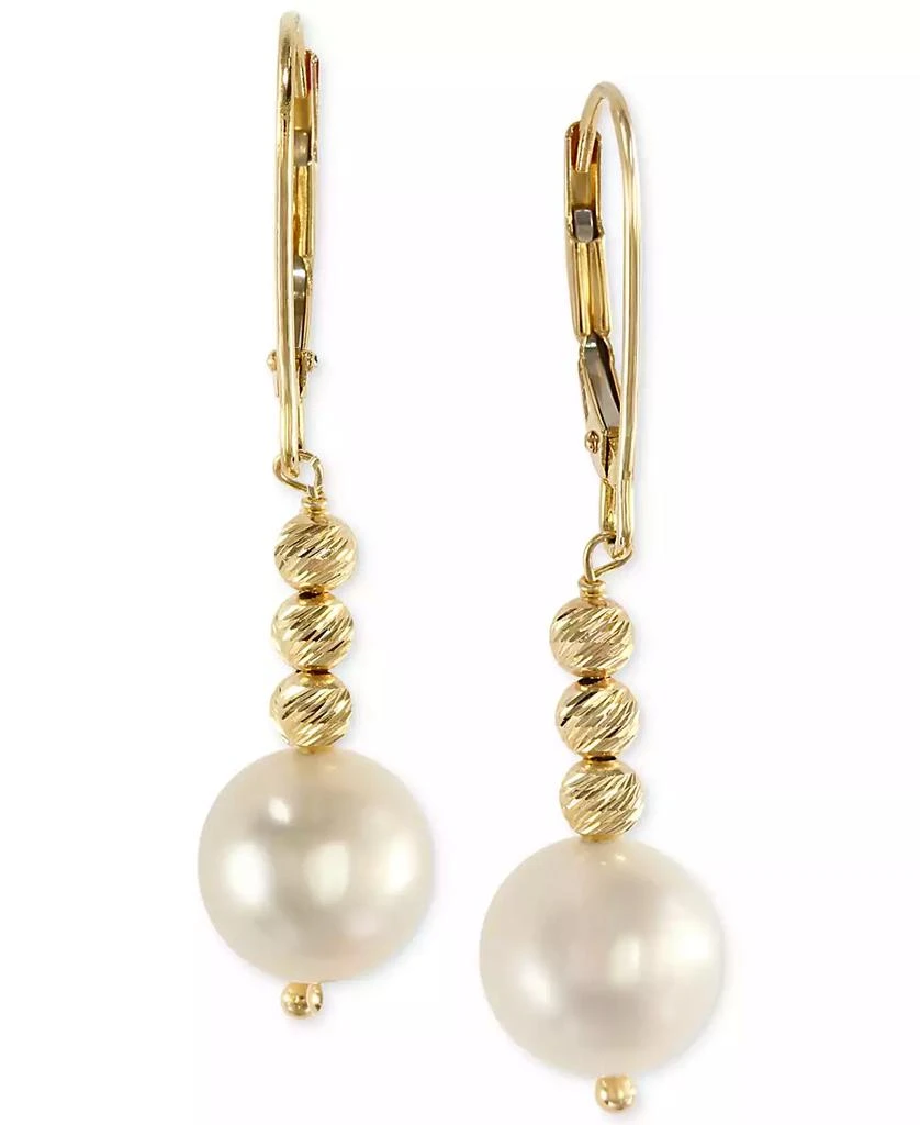 商品Effy|EFFY® Cultured Freshwater Pearl Drop Earrings in 14k Gold (8-1/2mm),价格¥3738,第1张图片