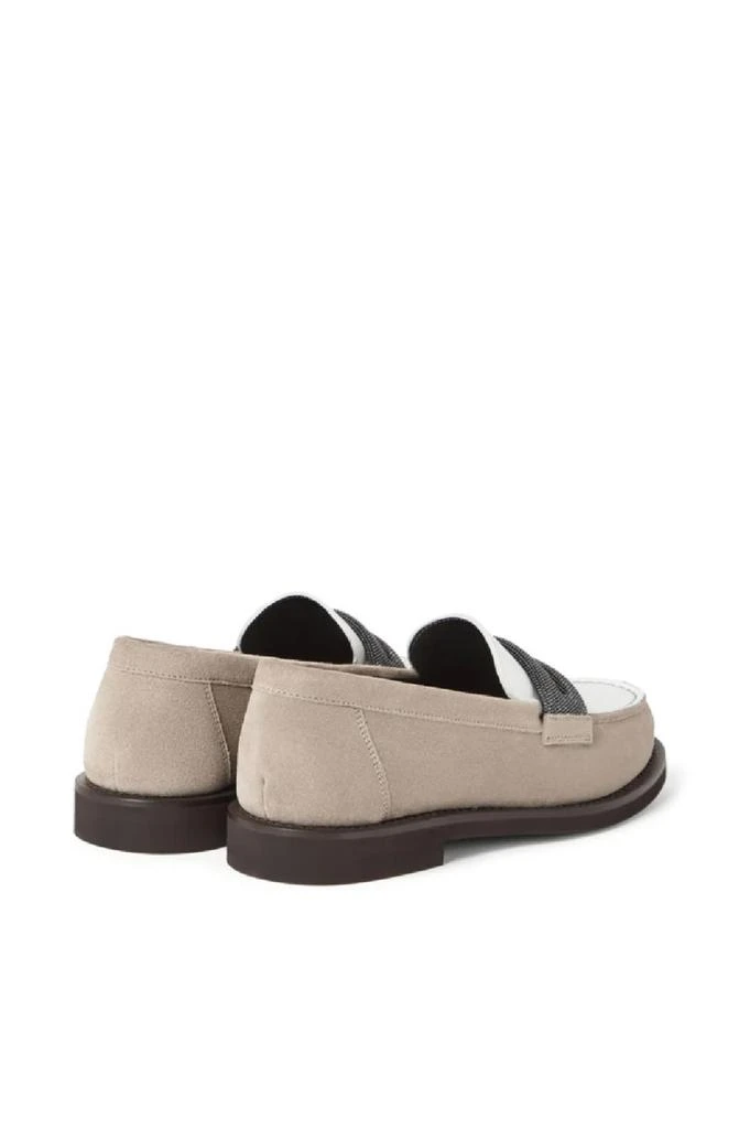 商品Brunello Cucinelli|Suede And Leather Loafers With Contrasting Band,价格¥7588,第3张图片详细描述