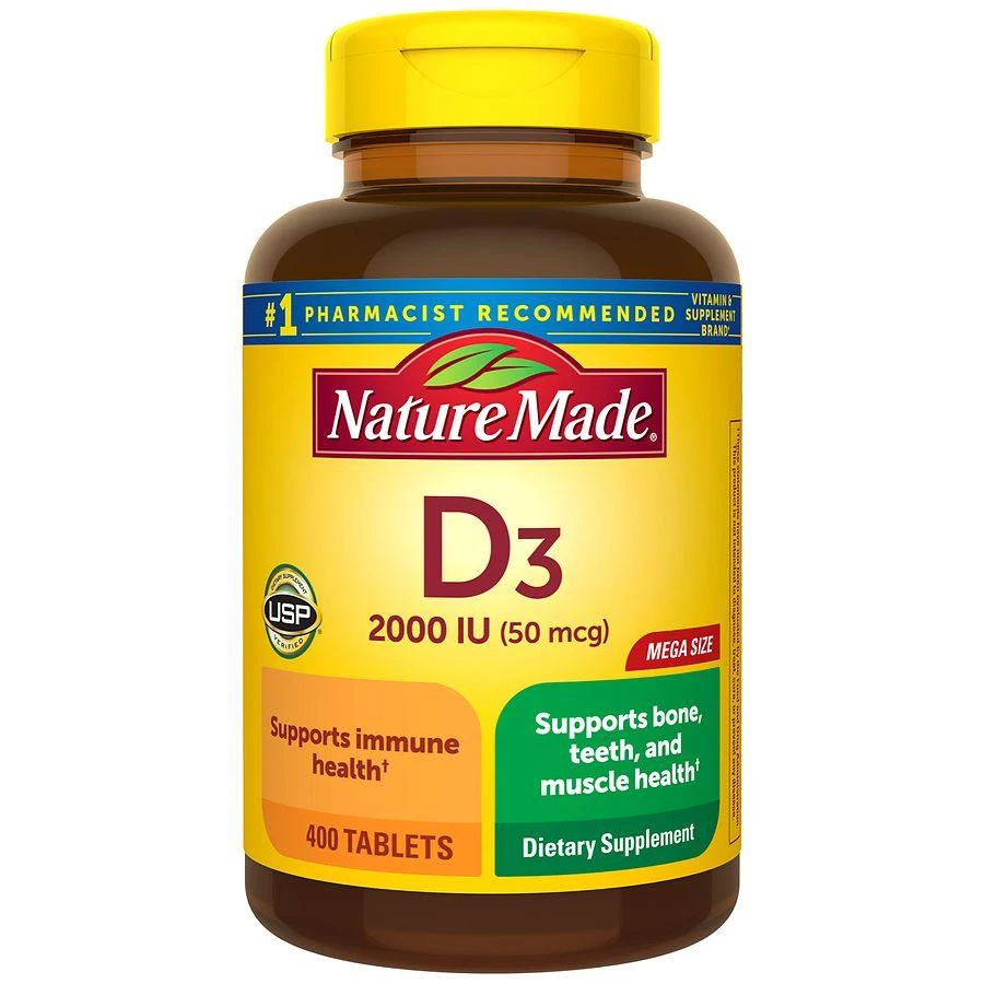 Nature Made Vitamin D3 2000 IU (50 mcg) Tablets 1