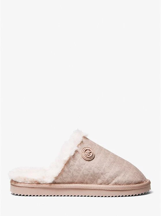 商品Michael Kors|Janis Faux Fur-Lined Logo Jacquard Slipper,价格¥217,第2张图片详细描述