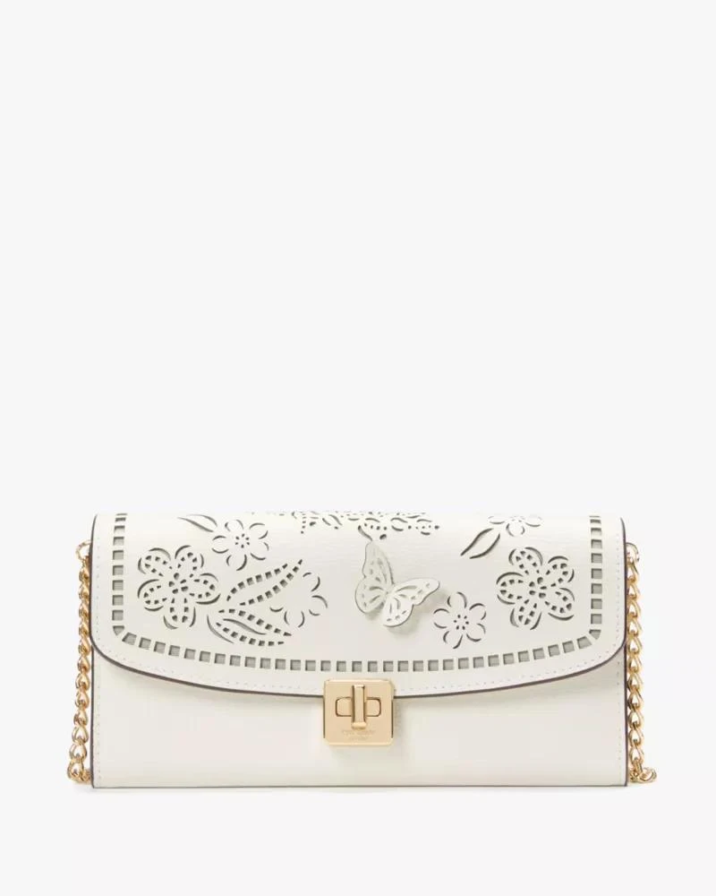 商品Kate Spade|Phoebe Perforated Turnlock Wallet-on-chain,价格¥813,第1张图片
