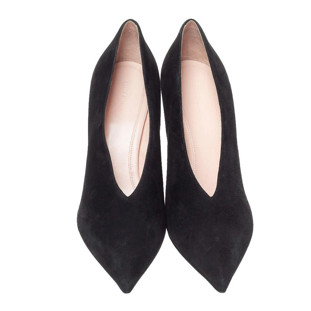 商品Celine|Celine Black Suede V Cut Pointed Toe Pumps Size 39,价格¥2912,第3张图片详细描述