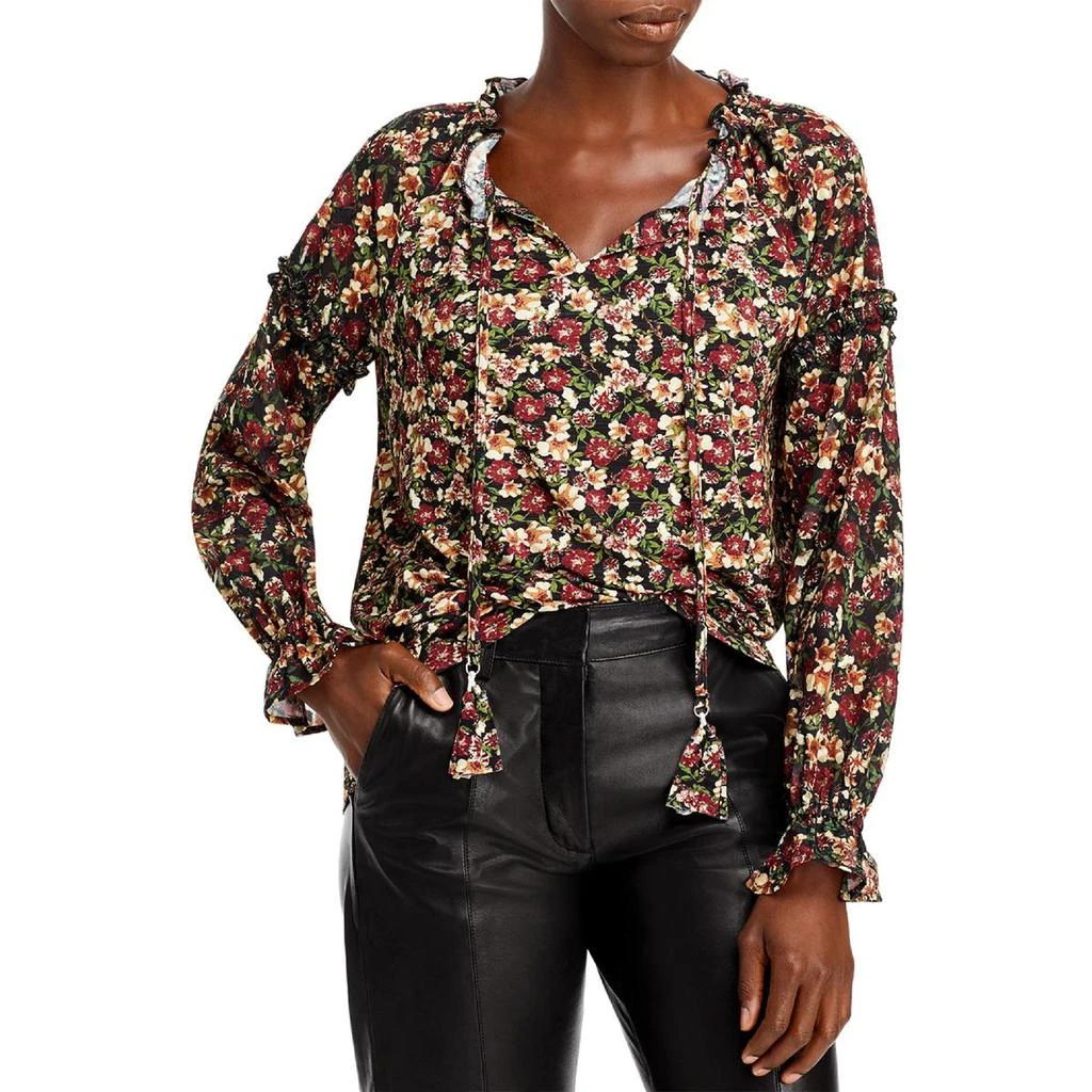 商品Cupio|Cupio Womens Floral Chiffon Sleeves Pullover Top,价格¥54,第1张图片