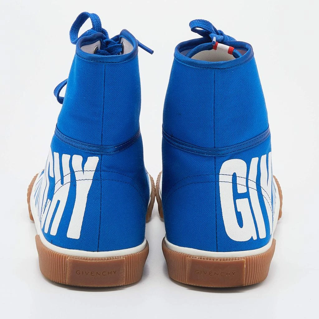 商品[二手商品] Givenchy|Givenchy Blue Canvas Boxing High Top Sneakers Size 37,价格¥938,第5张图片详细描述