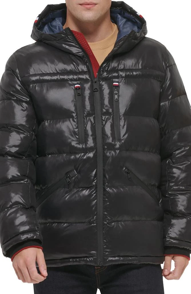 商品Tommy Hilfiger|Pearlized Water Resistant Hooded Puffer Jacket,价格¥464,第1张图片
