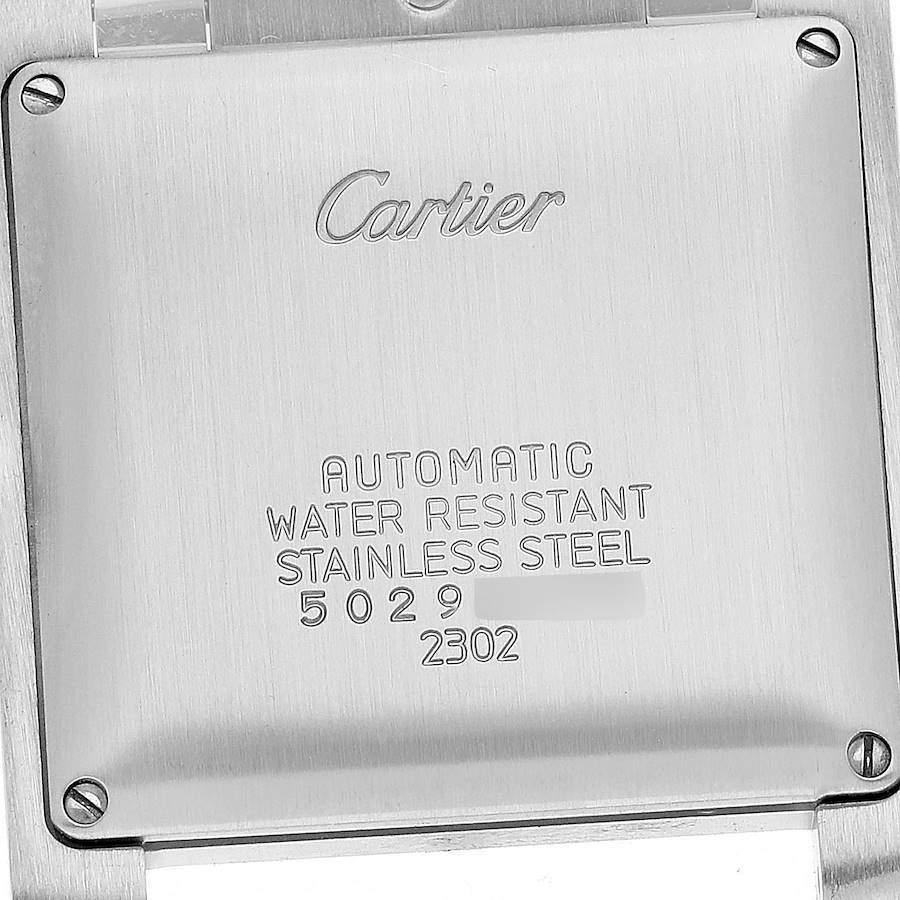 Cartier Silver Stainless Steel Tank Francaise W51002Q3 Automatic Men's Wristwatch 28 mm商品第5张图片规格展示