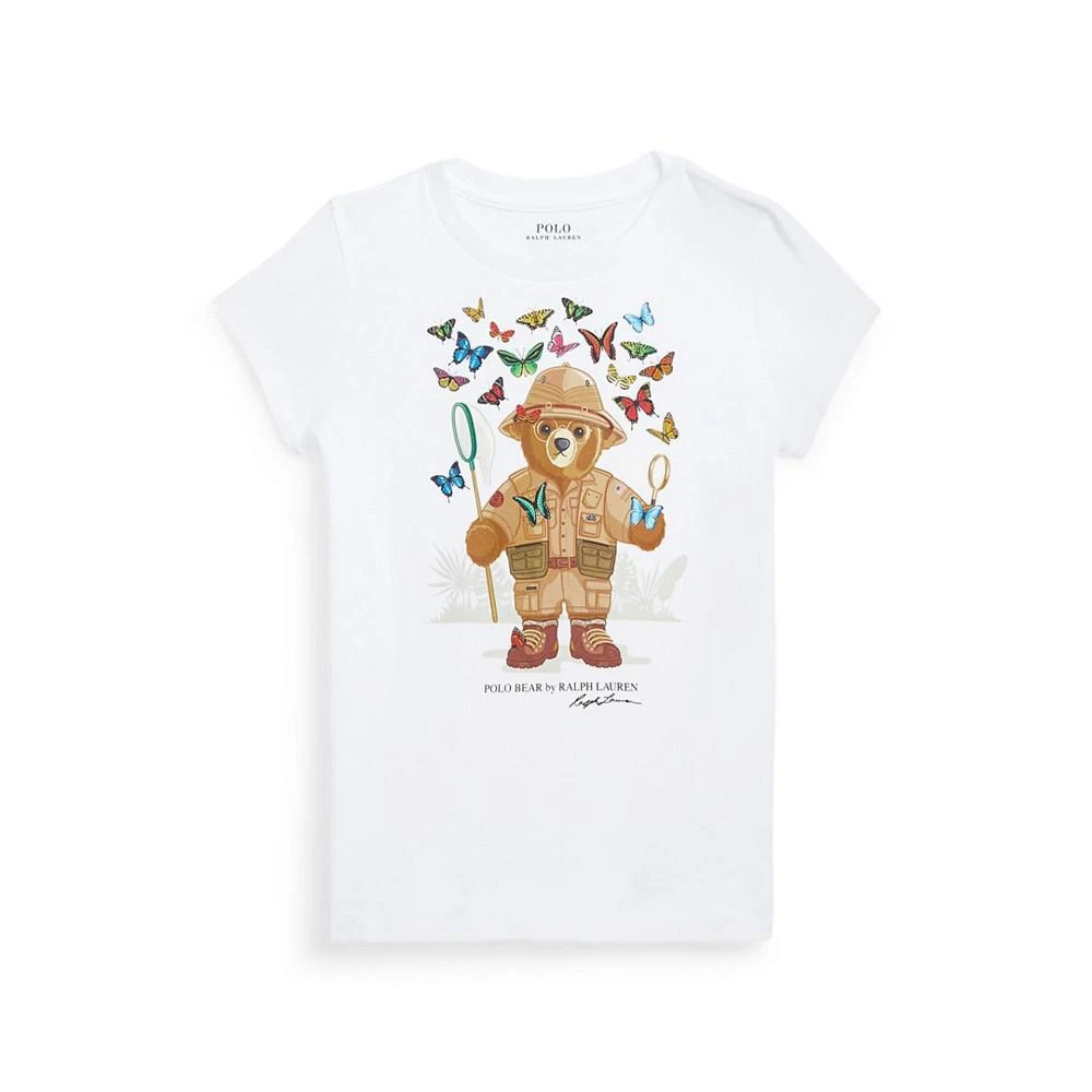 商品Ralph Lauren|Little Girls Polo Bear Jersey T-shirt,价格¥157,第1张图片