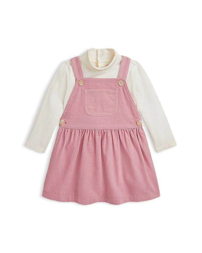 商品Ralph Lauren|Polo Girls' Cotton Bodysuit & Corduroy Dress Set - Baby,价格¥426,第1张图片