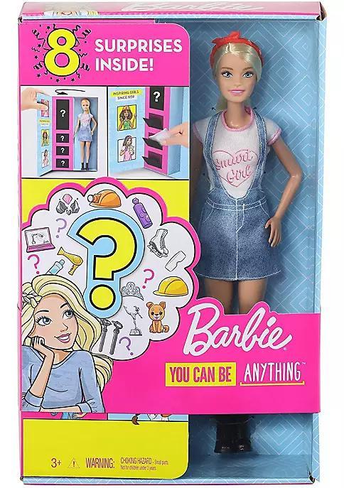 商品Barbie|Barbie Doll w/ 2 Career Looks That Feature 8 Clothing and Accessory Surprises to Discover,价格¥330,第1张图片