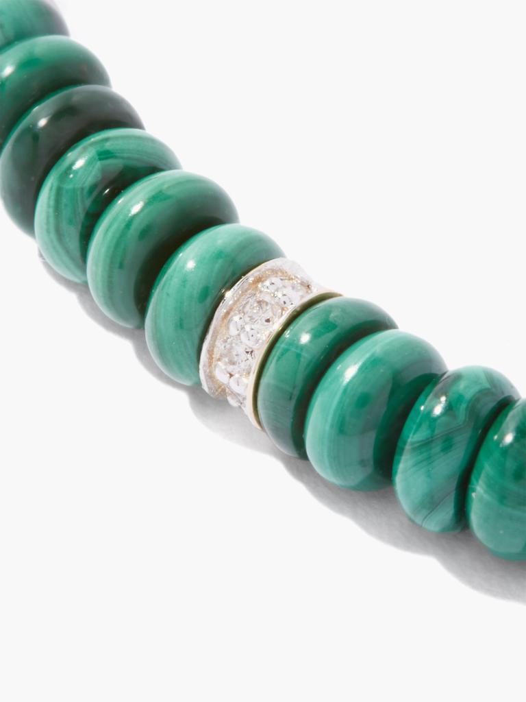 商品MATEO|Diamond, malachite & 14kt gold bracelet,价格¥6271,第5张图片详细描述