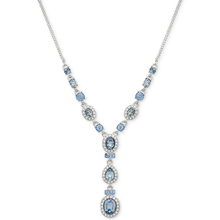 商品Givenchy|Silver-Tone Pavé & Blue Stone Y-Necklace,价格¥433,第1张图片