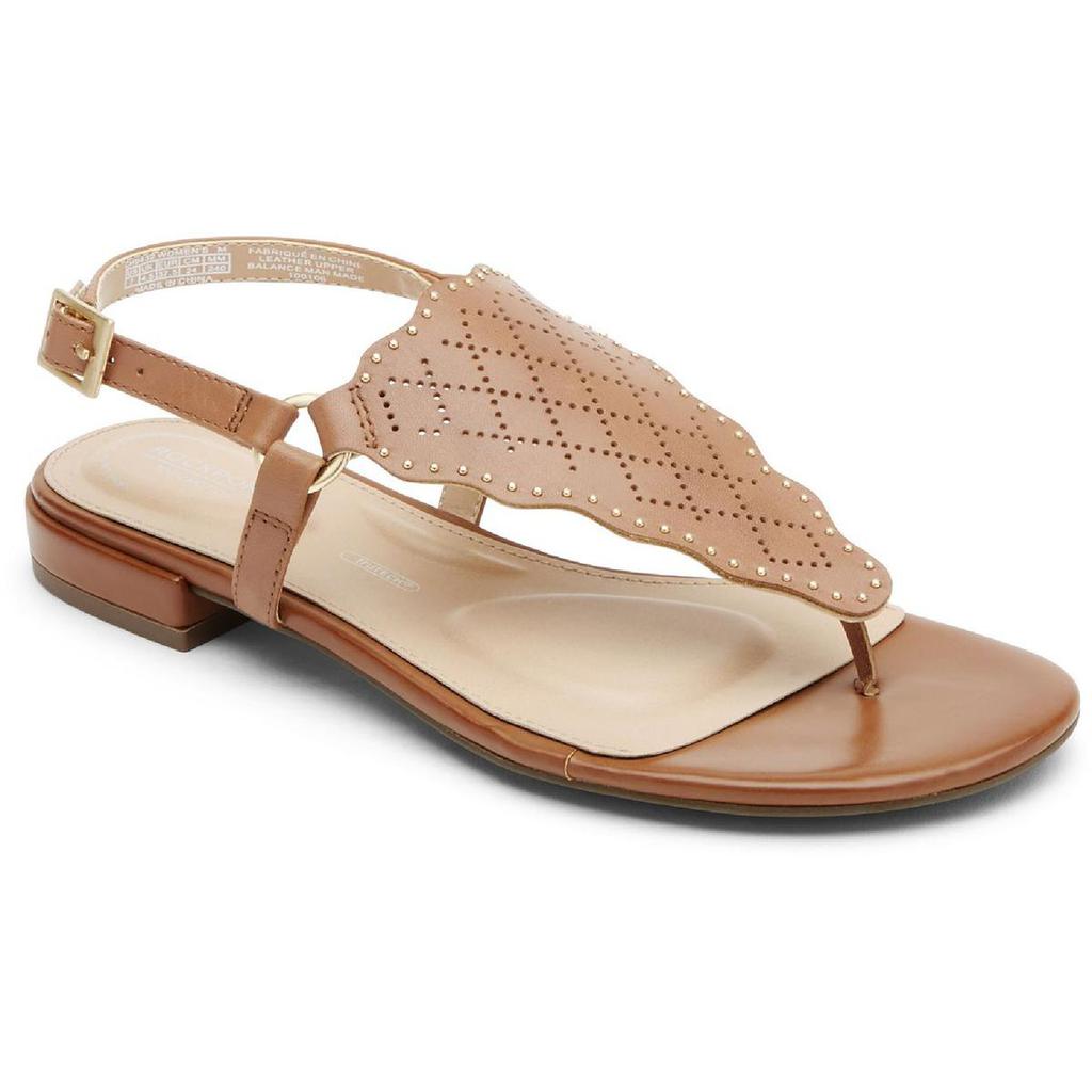 Rockport Womens Total Motion Zosia Wave Leather Embellished Thong Sandals商品第1张图片规格展示