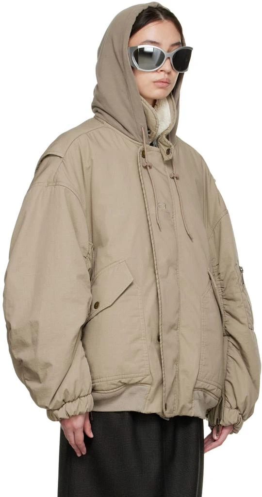 商品Balenciaga|Beige Cotton Bomber Jacket,价格¥21186,第2张图片详细描述