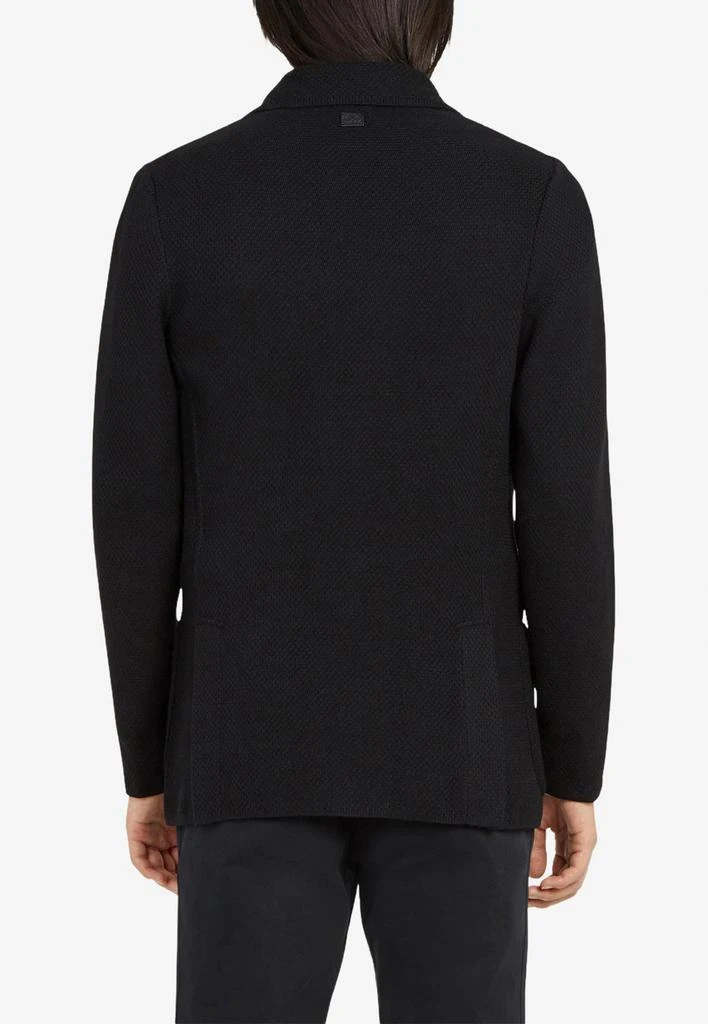 商品Salvatore Ferragamo|Single-Breasted Knitted Blazer,价格¥7115,第2张图片详细描述