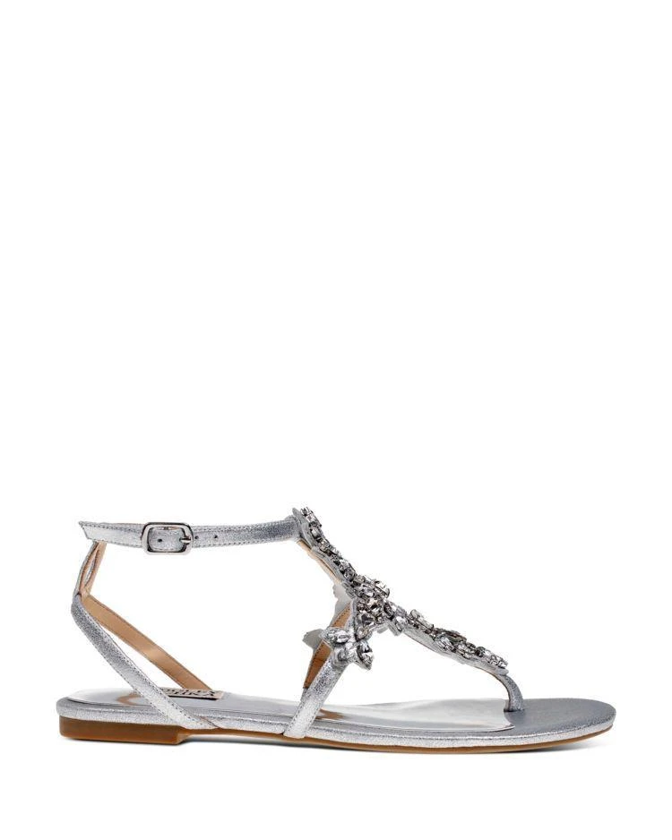 商品Badgley Mischka|Cara II Embellished T Strap Sandals,价格¥1459,第2张图片详细描述