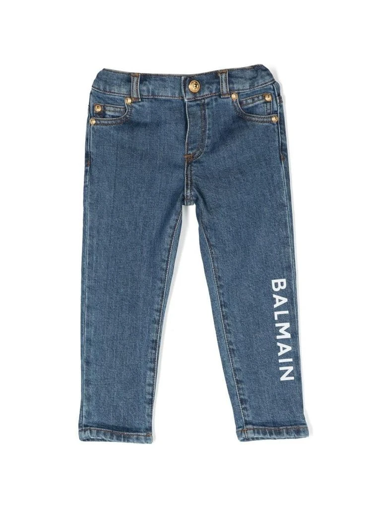 商品Balmain|Blue Jeans With Front Logo,价格¥1862,第1张图片
